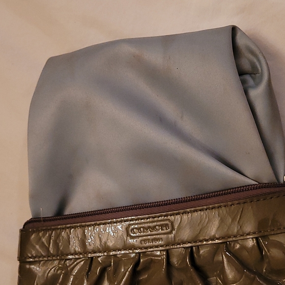 Coach Patent Leather Wristlet in Khaki - Picture 7 of 7